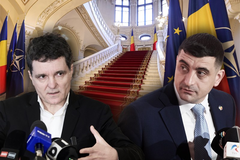 Nicușor Dan și George Simion. Colaj: Ion Mateș / Hotnews. Foto: Inquam Photos, Profimedia