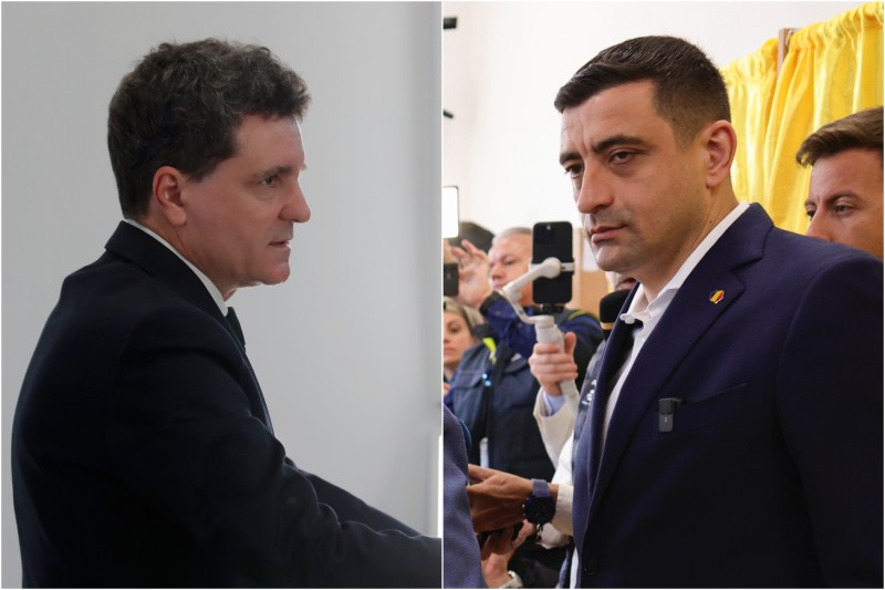 Nicușor Dan și George Simion. Colaj: Ion Mateș / Hotnews. Foto: Inquam Photos, Shutterstock