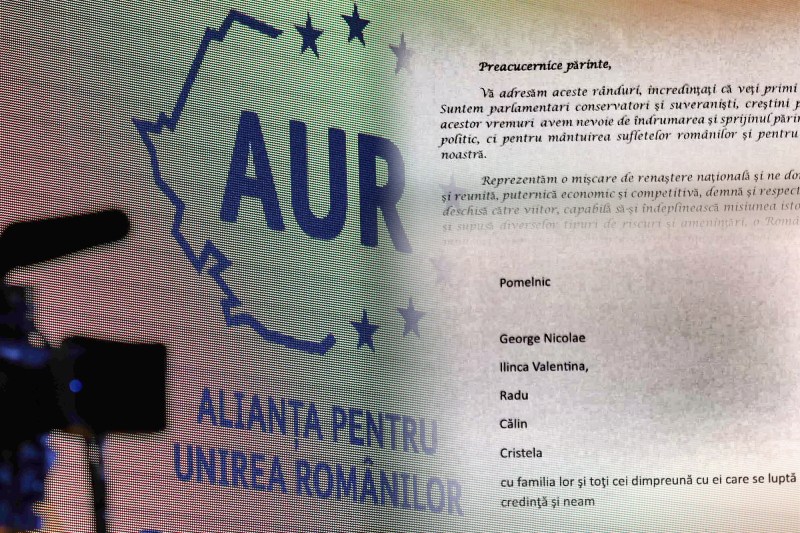 Scrisorile trimise de AUR. Foto: Facebook, Inquam Photos / Octav Ganea