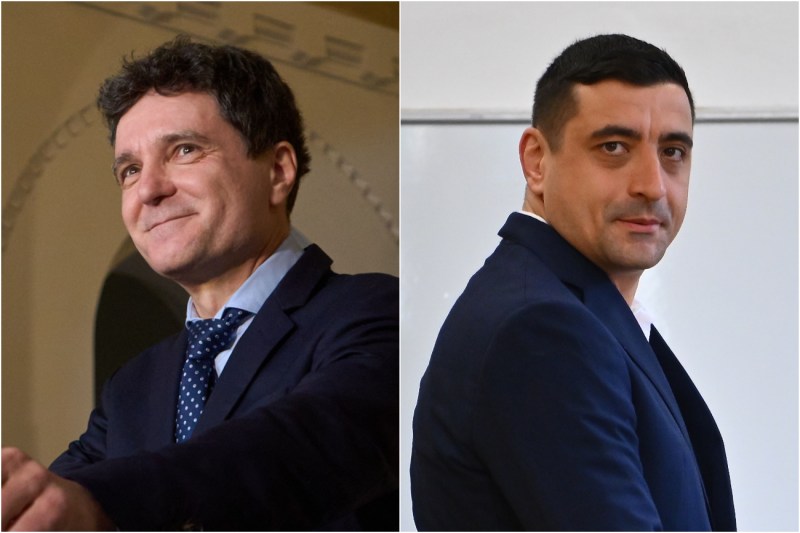 Nicușor Dan și George Simion. Colaj: Ion Mateș / Hotnews. Foto: Inquam Photos, Shutterstock