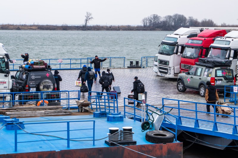 Punctul de trecere cu feribotul dintre Isaccea și Orlikva / Foto: Gheonea Anca/ABACA / Abaca Press / Profimedia