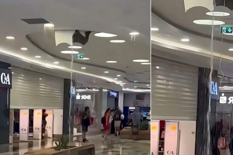 Centrul Bucureștiului e efectiv inundat, acum plouă și-n mall-uri. În Sun Plaza, de exemplu, toarnă cu găleata. Codul portocaliu încă în vigoare | Sursa foto: Infotrafic București și Ilfov/Facebook / B365