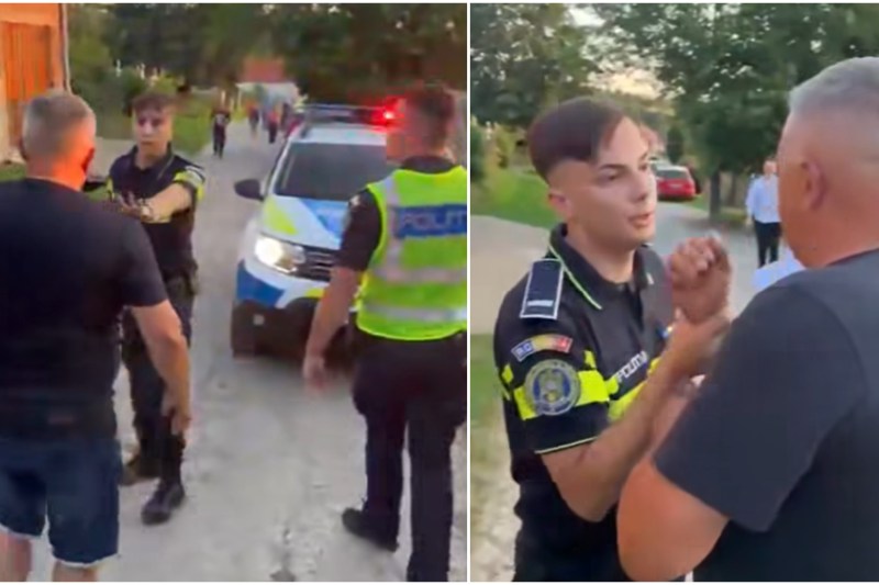 VIDEO Polițist atacat de mai mulți oameni într-un sat din Caraş-Severin, după ce a oprit un tânăr băut pe ATV. Agentul a scos pistolul pentru a se apăra