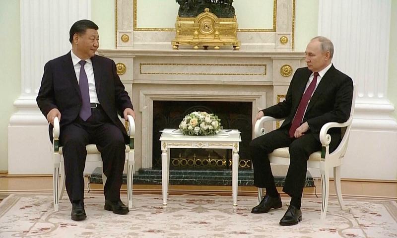Xi Jinping si Vladimir Putin la Kremlin, Foto: Russian Pool / Associated Press / Profimedia Images