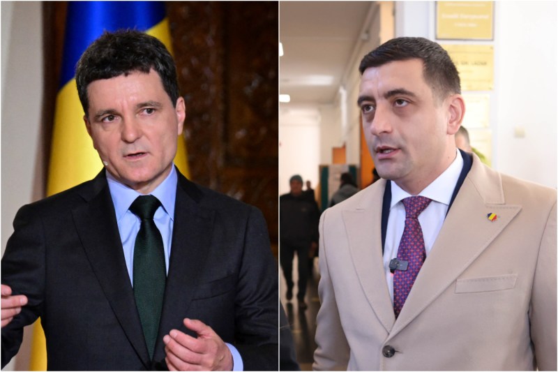 Nicușor Dan și George Simion. Colaj: Ion Mateș / Hotnews. Foto: Inquam Photos, Shutterstock