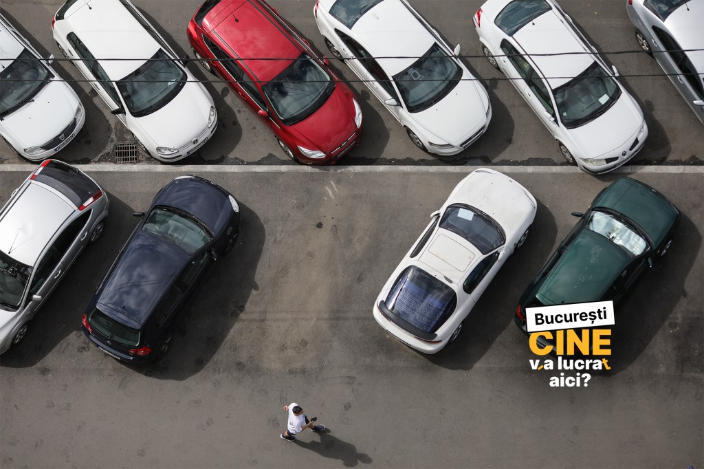Parcare din București. Inquam Photos / Octav Ganea. Grafică: Adi Iacob