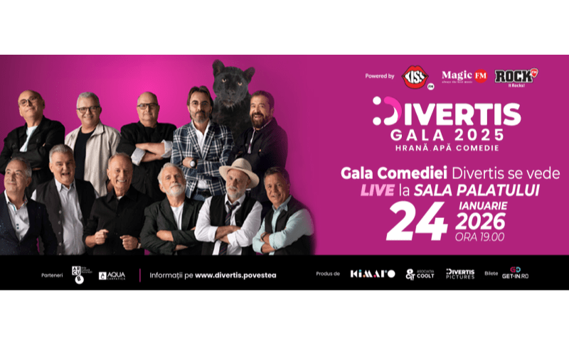 Divertis.Gala – Premiile “Pantera Neagră” pentru comedie. Start exploziv de an nou cu Divertis!
