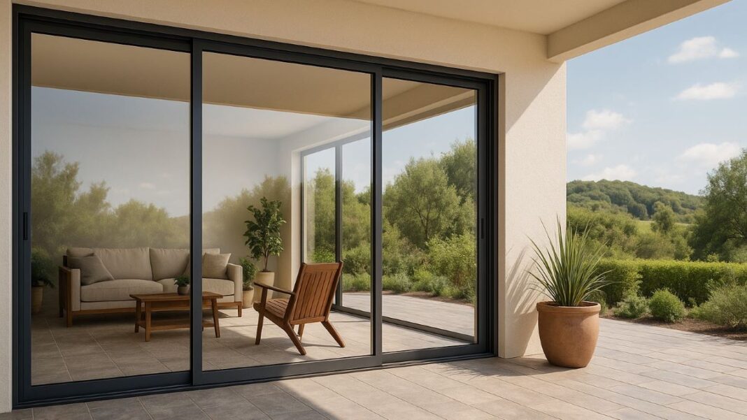 Terasa închisă cu sticlă glisantă, locul perfect pentru timp de calitate alături de familie