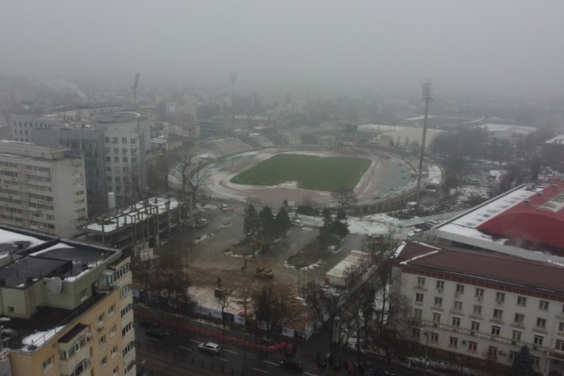 VIDEO. A început demolarea stadionului Dinamo: intrarea faimoasă dinspre „Ștefan cel Mare”, distrusă complet! Imagini din dronă