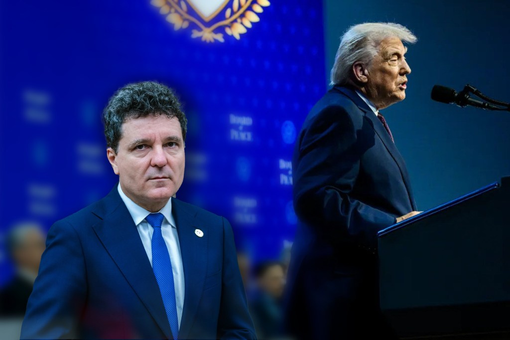 Nicușor Dan și Donald Trump. Foto: Profimedia. Colaj: Ion Mateș / HotNews