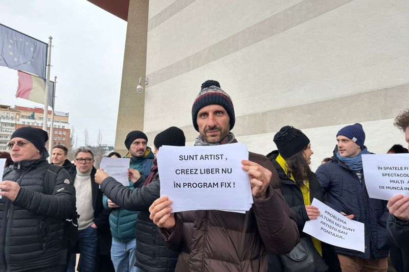 Protest la TNB / FOTO: Adelina Mărăcine / HotNews