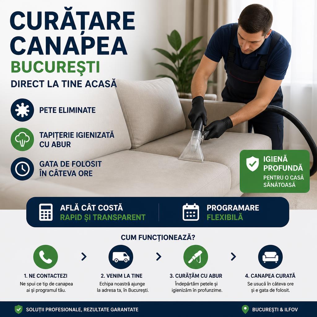 curatare canapea bucuresti