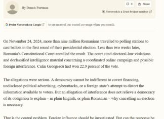 HotNews a întrebat publicația Newsweek din SUA cine este autorul unui articol în care se cere ca „SUA să-l apere pe Călin Georgescu”. Articolul a fost scos de pe site: „A fost publicat din neatenție”
